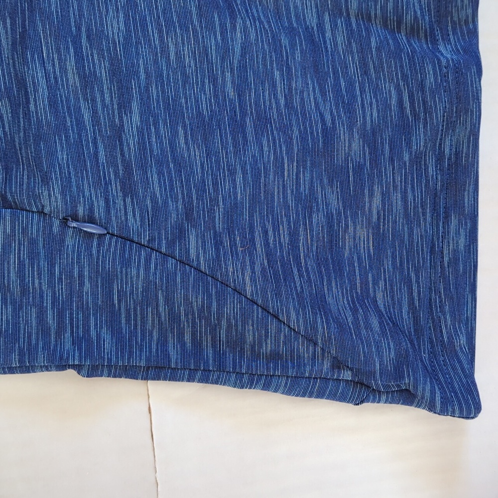 Blue Space Dye Asymmetrical Zipper Athletic Activewear Jacket LARGE Blue - Picture 11 of 13